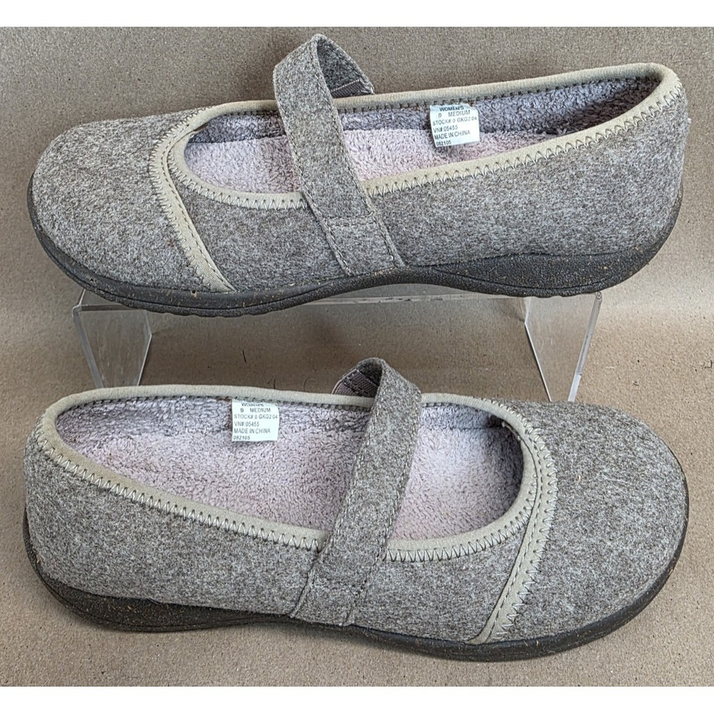 LL Bean (Sz 9) Wool Mary Jane Ballet Flats Womens Slip On Casual Comfort Shoes